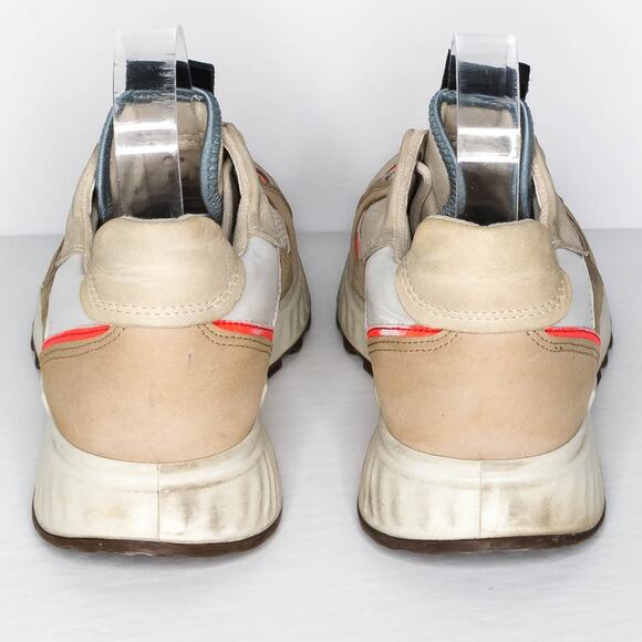 Ecco Sneakers Leather Lace Up Gorpcore Normcore Athleisure Minimalist Size 40 9 - Picture 4 of 6